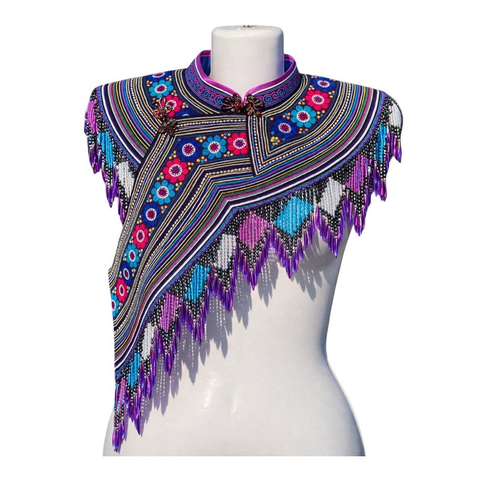 Hmong Beaded Shoulder Shawl